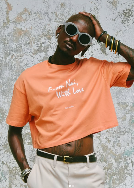 Nairobian Crop Tee - Orange