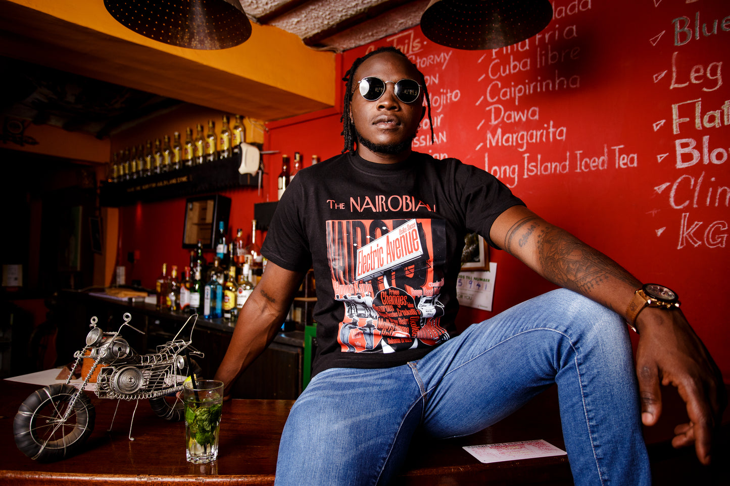 The Nairobian Electric Avenue Tee (Black)