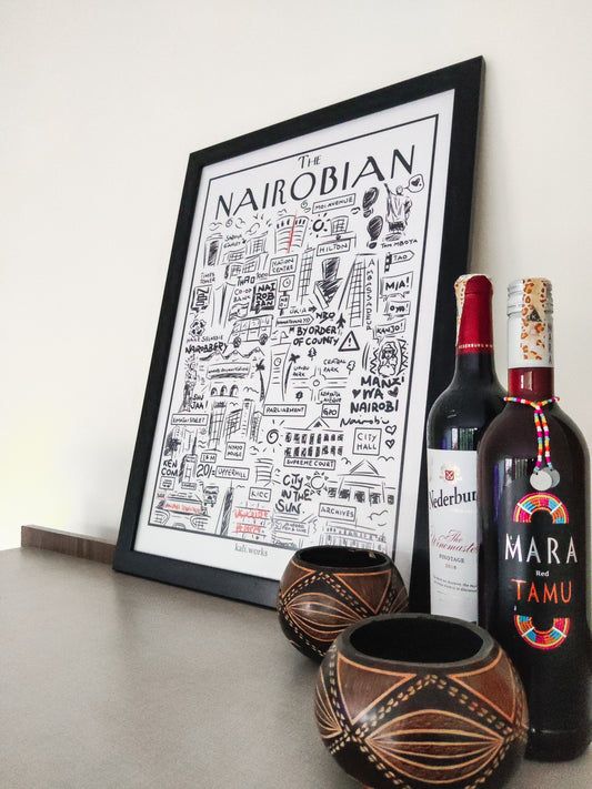 The Nairobian Ramani Artprint (white)