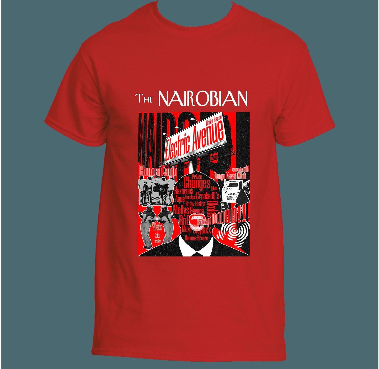 The Nairobian Electric Avenue Tee (Red)