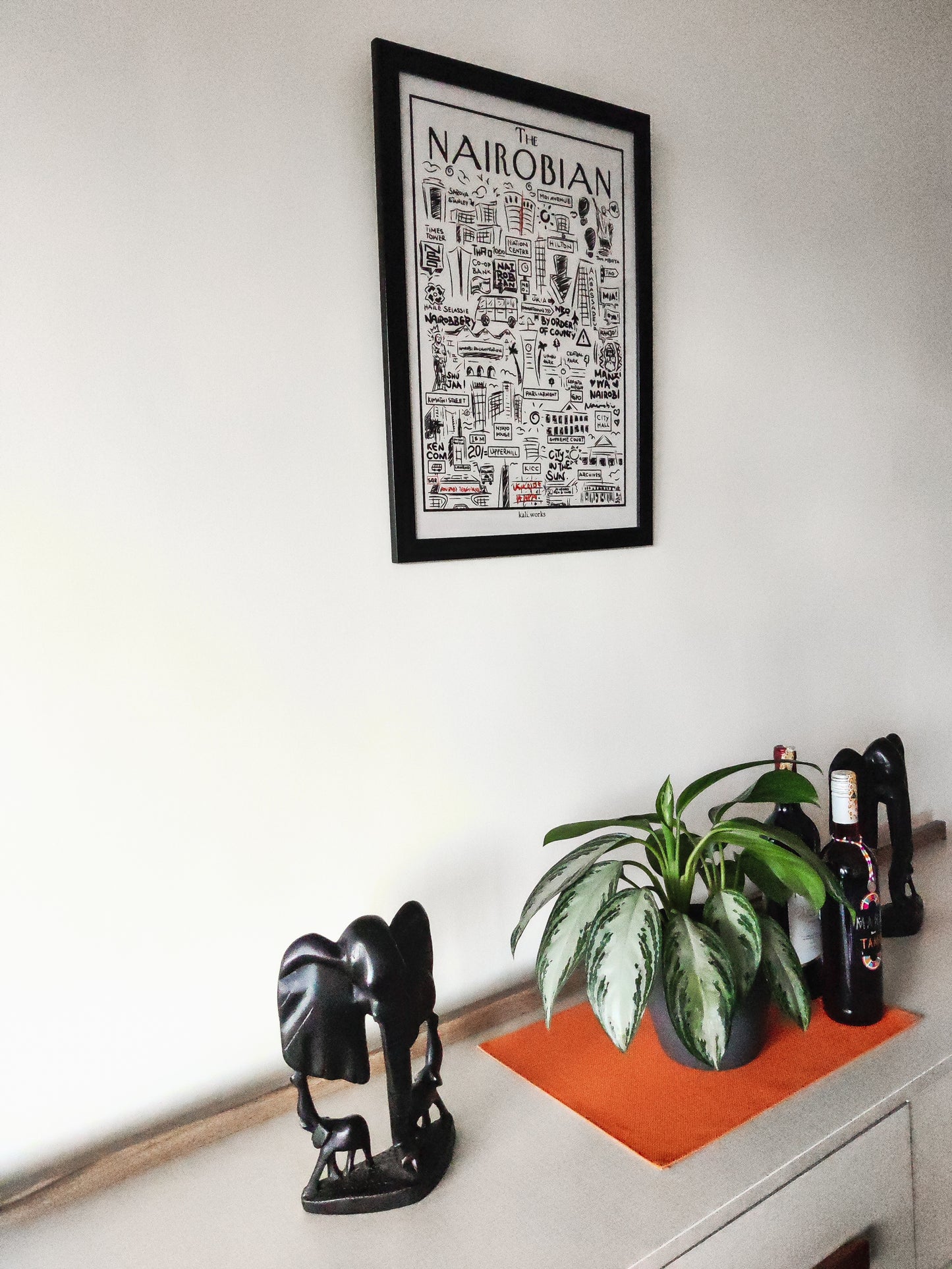 The Nairobian Ramani Artprint (white)