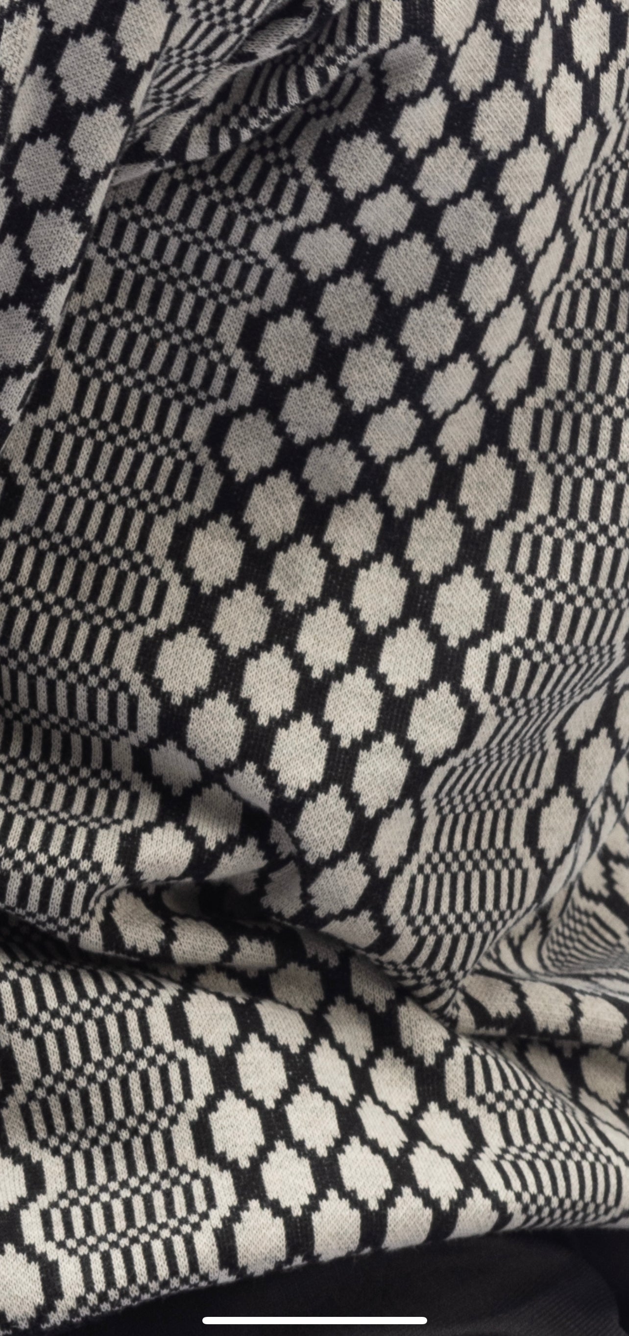 Knitwear: Black & White Kente