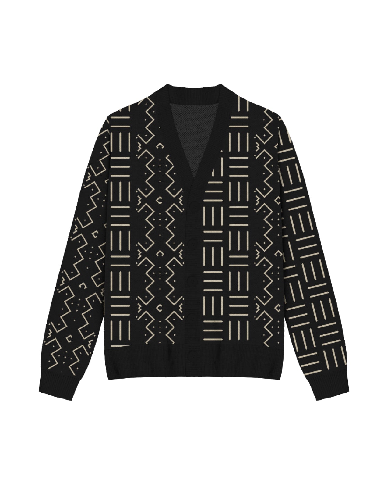 Black Bogolan knitted Cardigan
