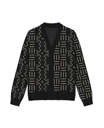 Black Bogolan knitted Cardigan