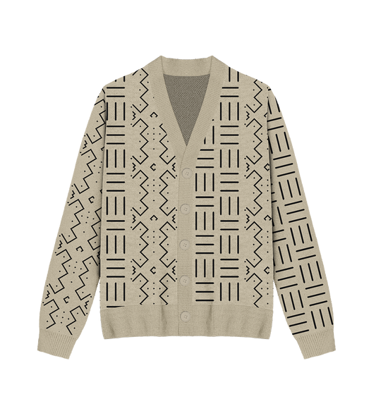 Beige Bogolan knitted Cardigan