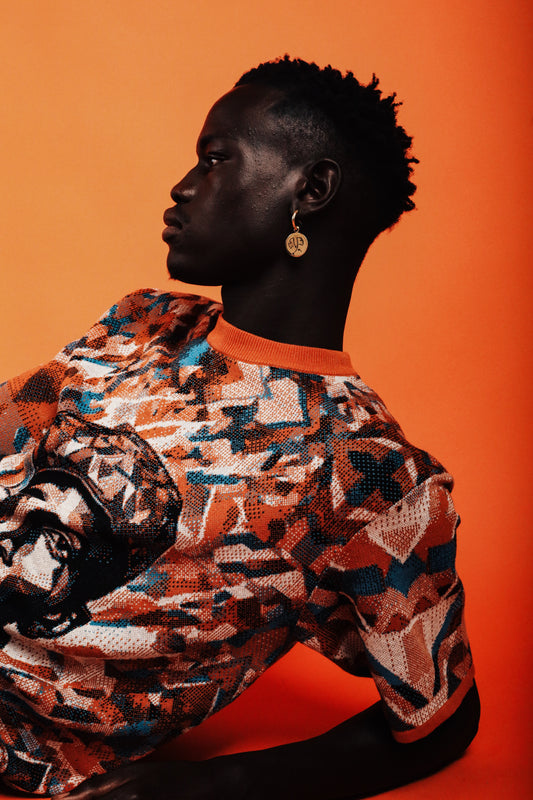 Thomas Sankara Orange Knitted Tshirt