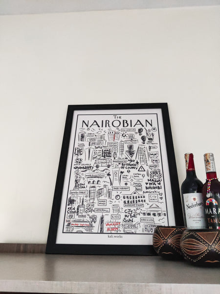 The Nairobian Ramani Artprint (white)
